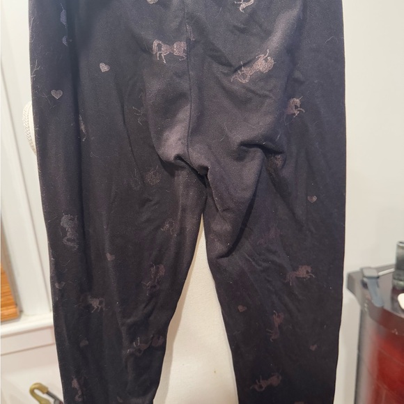Girls Black Patterned Pants - Picture 3 of 5